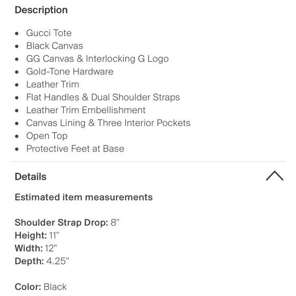 Gucci GG Monogram Canvas Leather Purse Tote Shoulder Bag - Picture 9 of 10